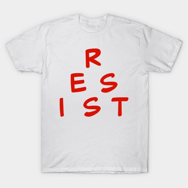 Resist / Red Triangle Protocol T-Shirt by fun stuff, dumb stuff